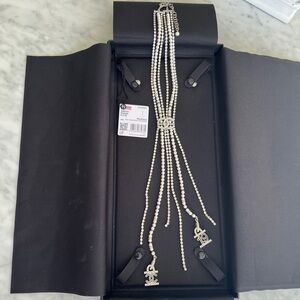 Brand New!! CHANEL Silver Necklace with Iconic Charms